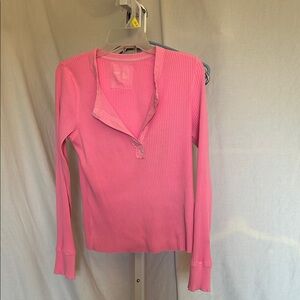 Aerie Vibrant Pink Ribbed Top